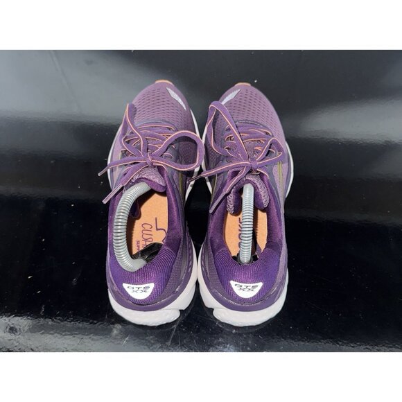 Brooks Adrenaline GTS 20 Womens Athletic Running Shoes Size 6 Purple Gold Orange - Picture 2 of 8